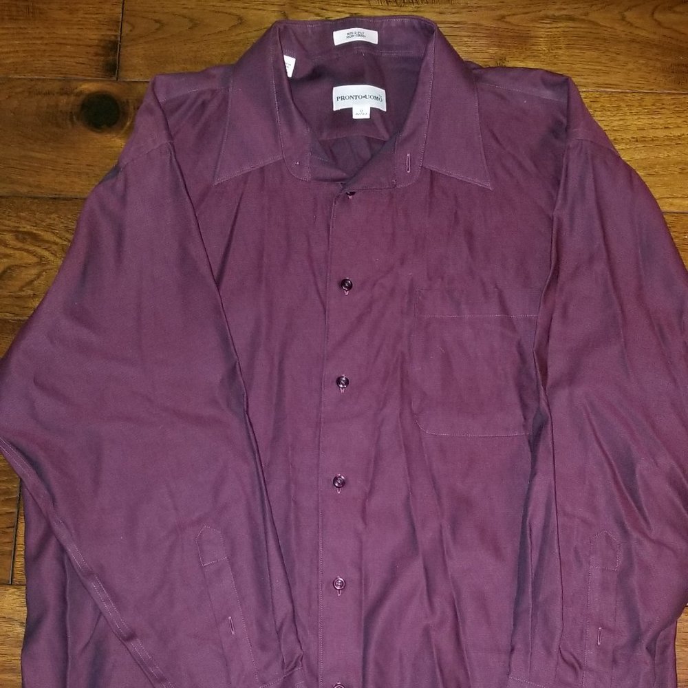 Men's Dress Shirt-Wine